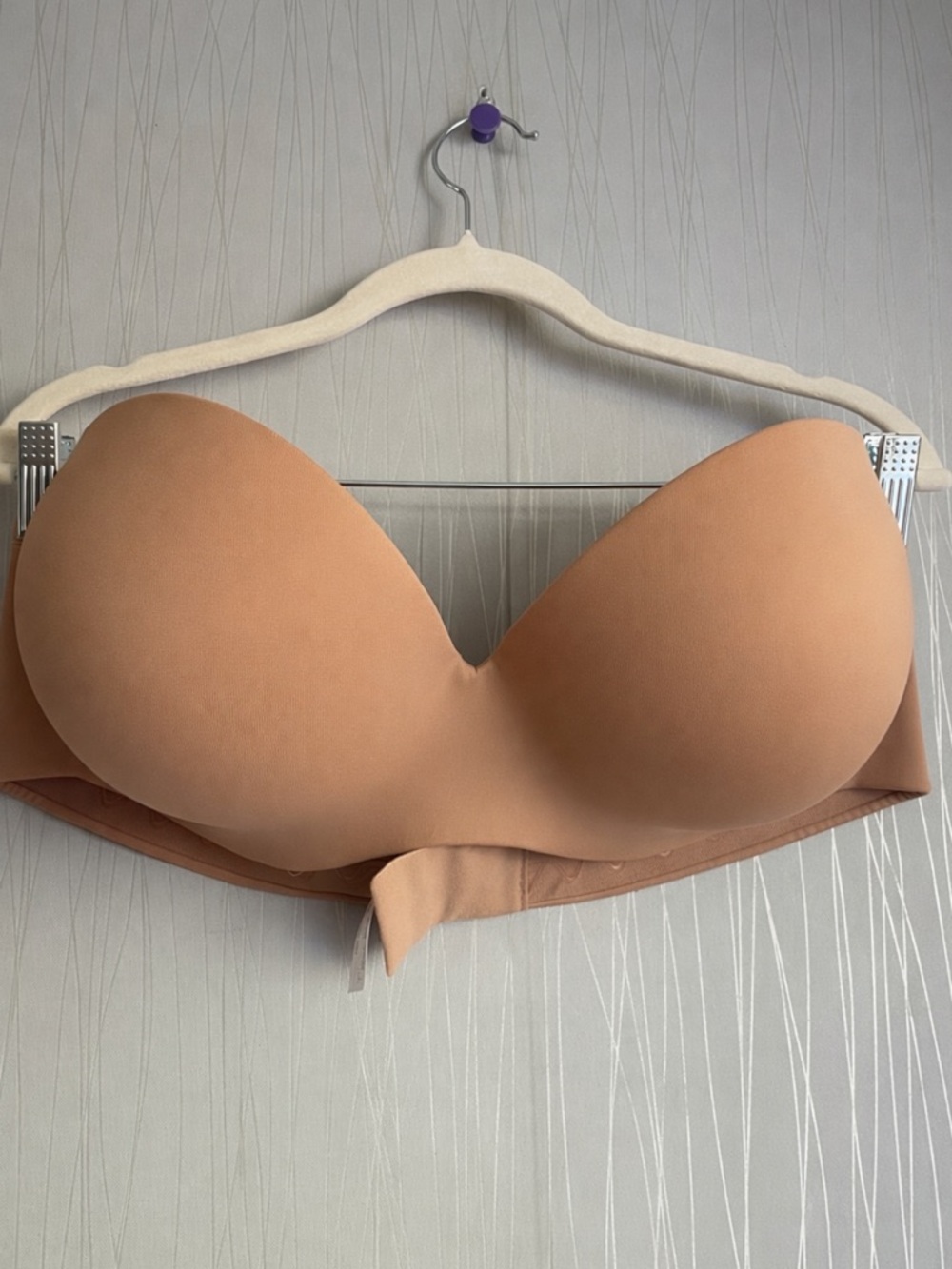 Ambrielle Strapless Bra 44C Nude Beige Multiway Underwire Full Coverage